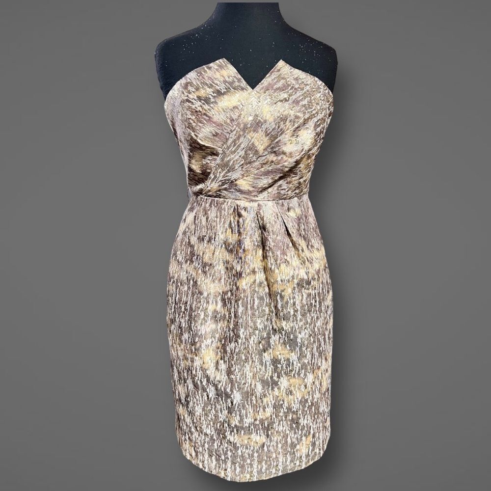 Gianni Bini Metallic Strapless Mini Dress | Women’s 4